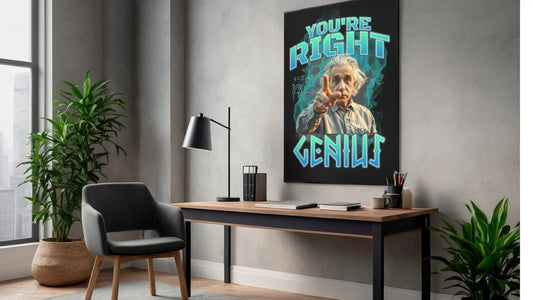 Albert Einstein Genius Poster